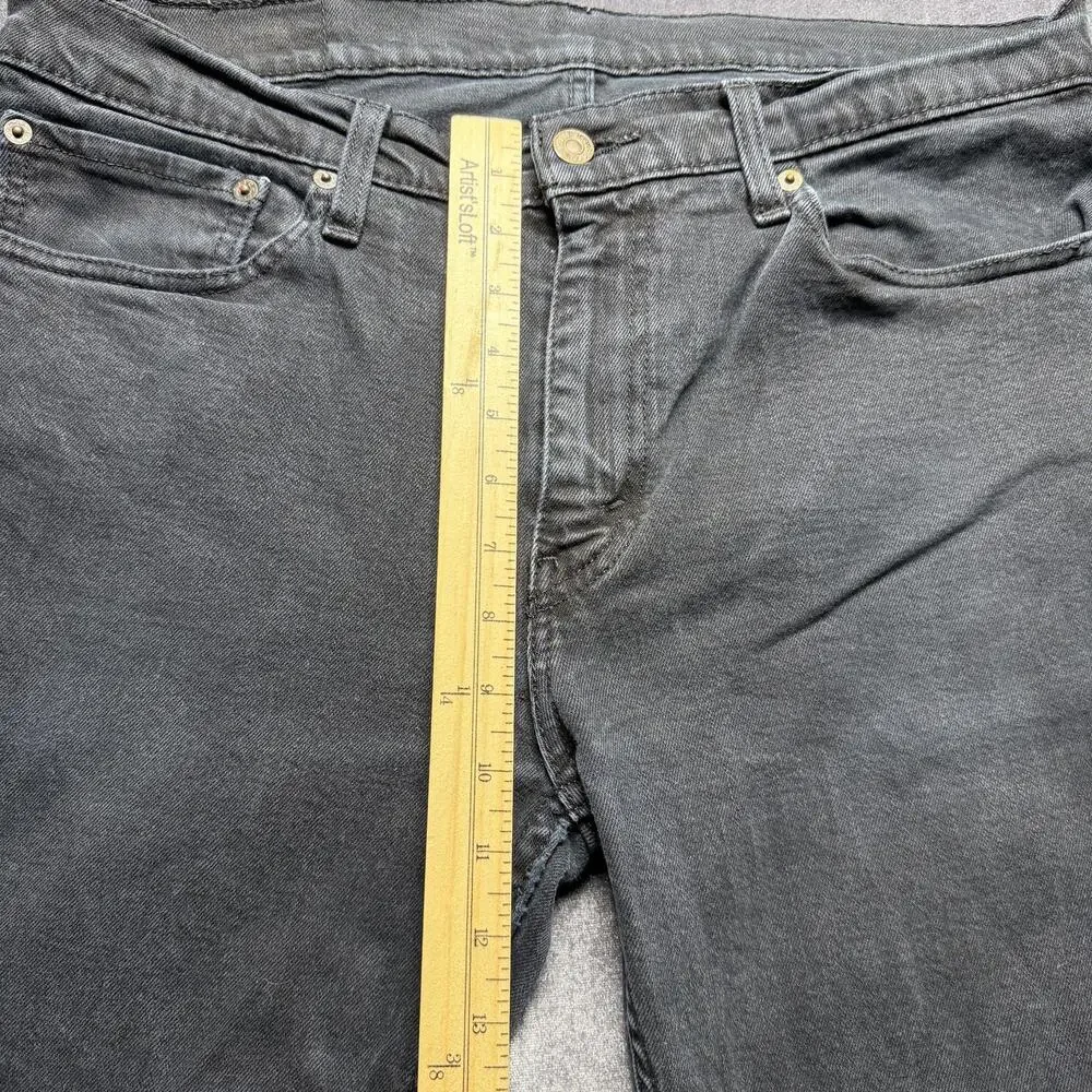 Levis 511 Jeans Mens 34x30 Gray Charcoal Wash Slim Stretch Denim Pants Waterless